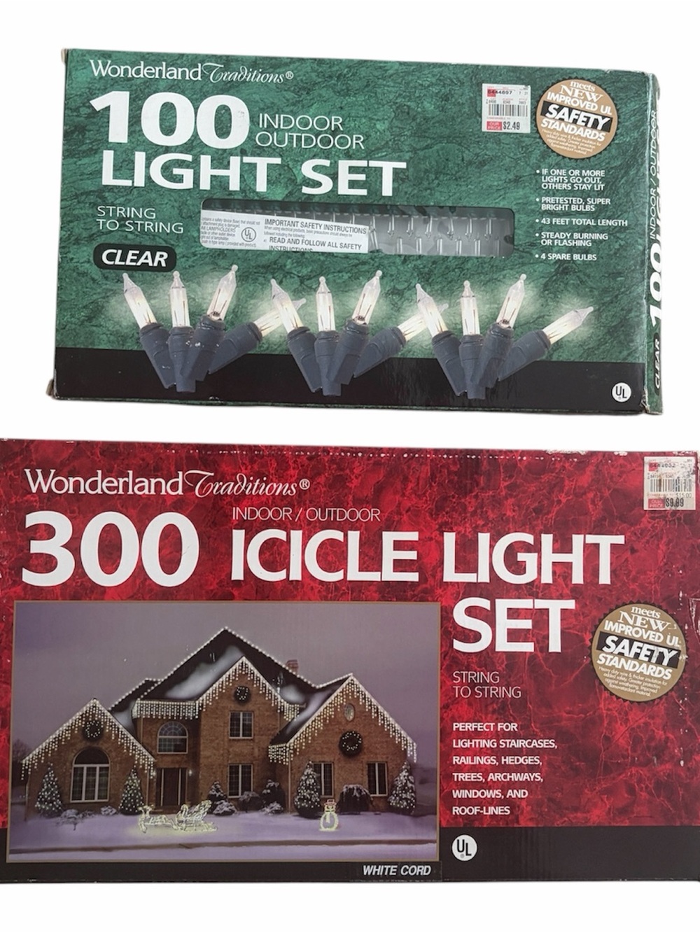 Vintage Lot 2 Wonderland Tradition Indoor Outdoor 400 Icicle Lights Christmas